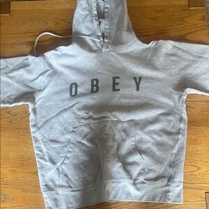Obey Heather Gray Pullover Hoodie